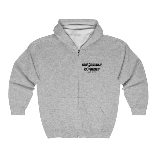 DISORDERLY CONDUCT RAGE ROOMS Unisex Heavy Blend™ Full Zip Hooded Sweatshirt
