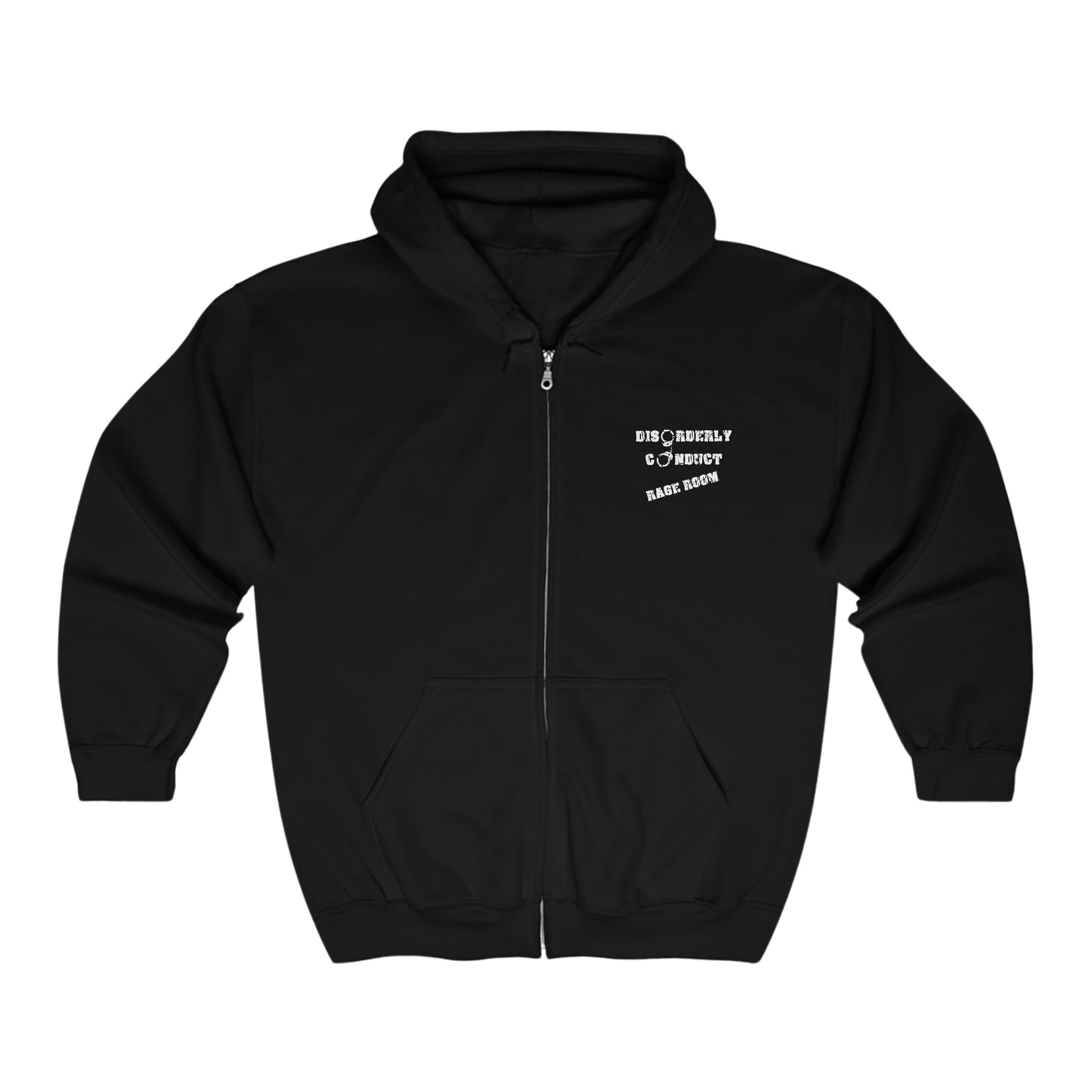 HANGRY VS ANGRY Disorderly Conduct Rage Rooms Unisex Heavy Blend™ Full Zip Hooded Sweatshirt