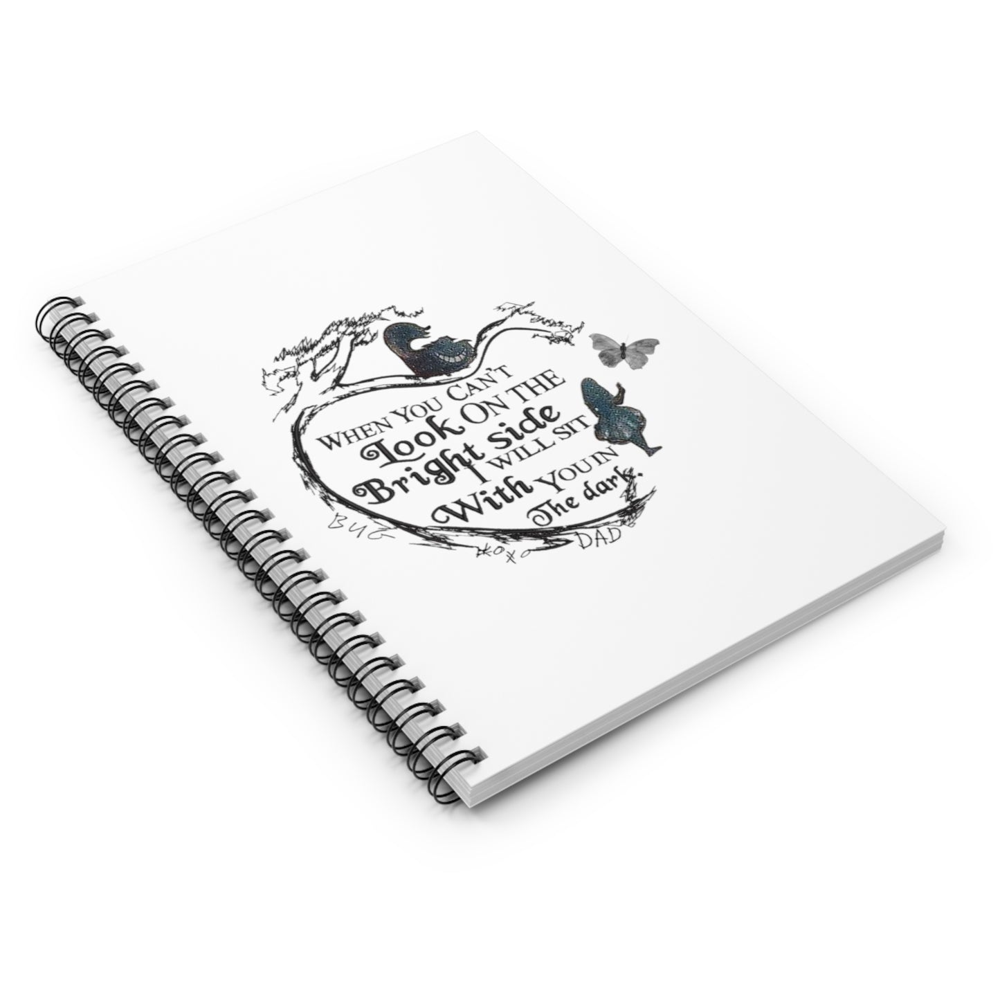 SIT WITH YOU IN THE DARK Spiral Notebook - Ruled Line